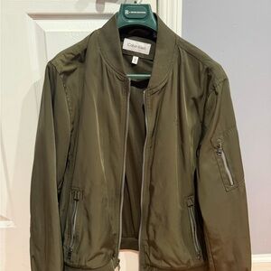 Calvin Klein Men's Green Bomber Jacket